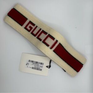 NWT! Gucci Beige Web Terry Signature Headband